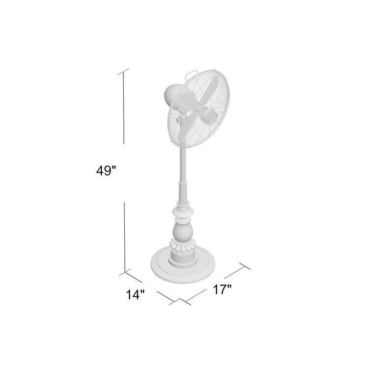Beyonce Adjustable Oscillating Floor Fan 3D model_1