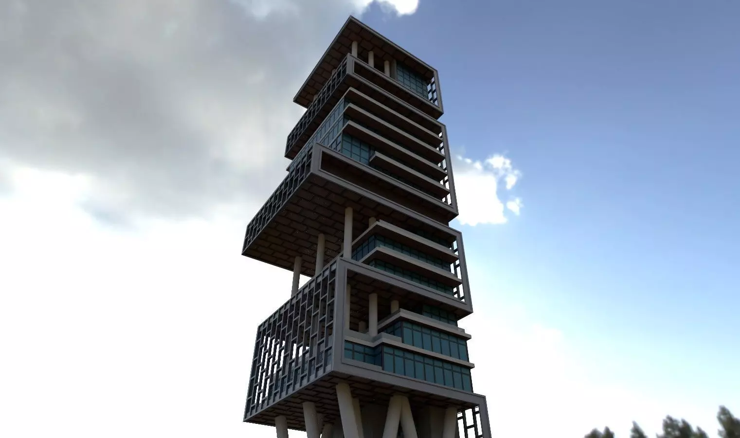 ANTILIA HOUSE 3D model 3D model_0