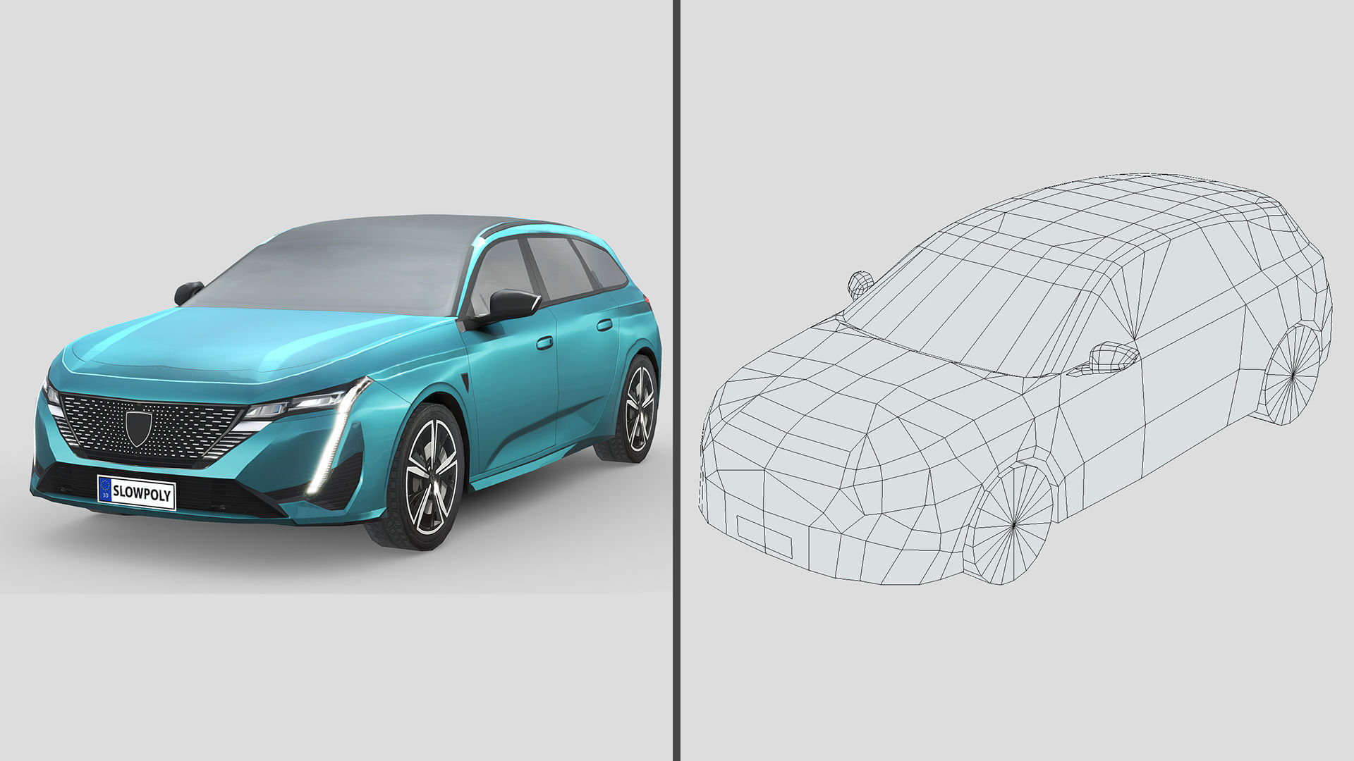 Low-Poly Car Pack 020 - City Chic 3D Model Collection_7