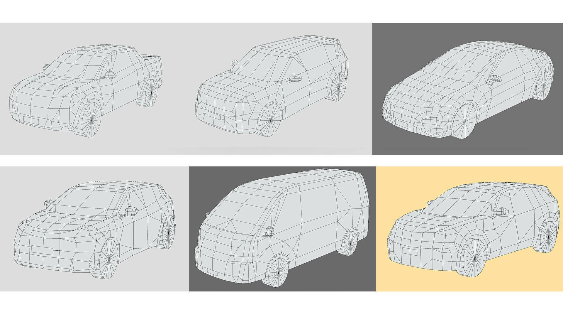 Low-Poly Car Pack 022 - Urban Adventurers 3D Model Collection_2