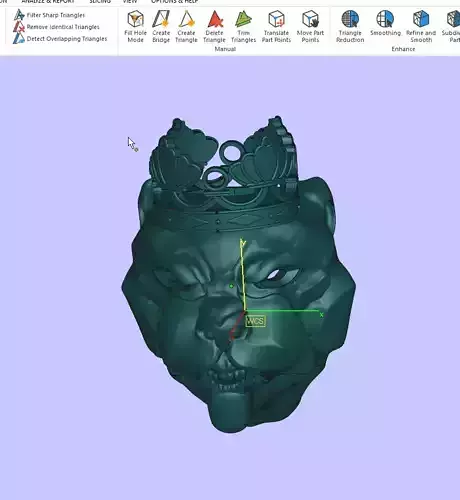 Aslan Kral kafa  - King Lion head men necklace