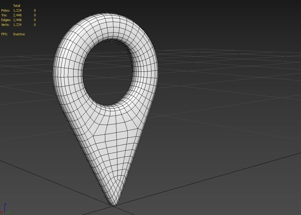 Map Pointer M01 Low-poly 3D model_4