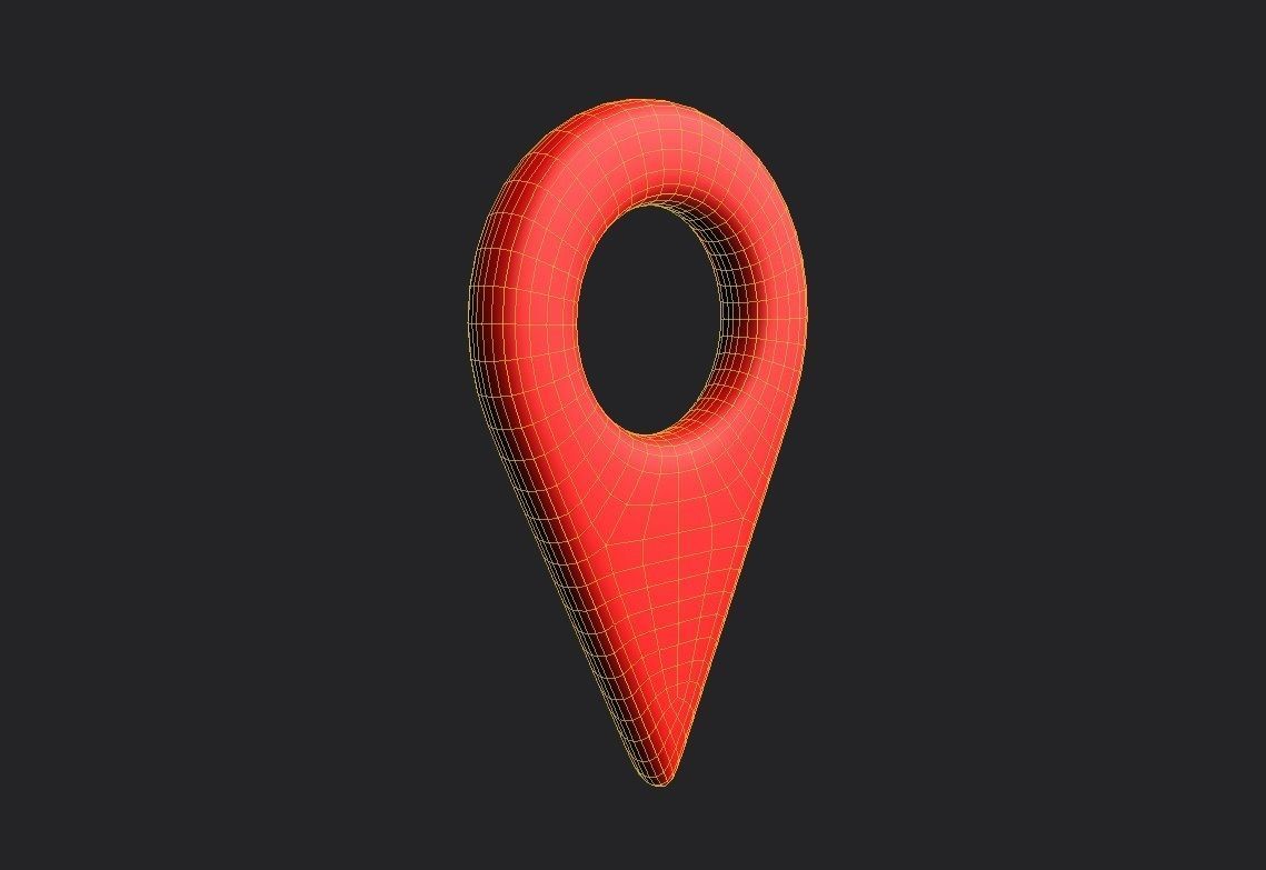 Map Pointer M01 Low-poly 3D model_1