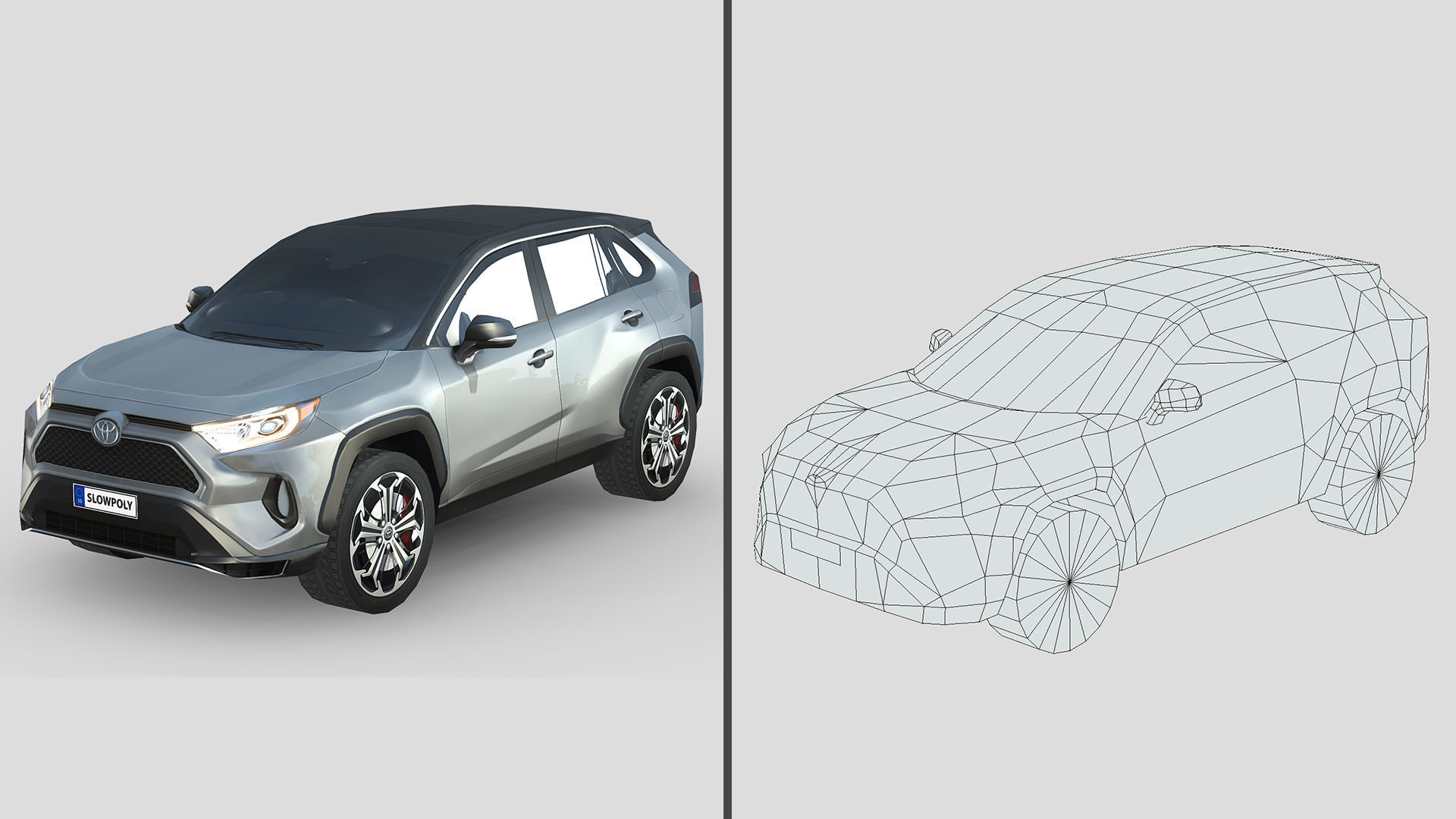 Low-Poly Car Pack 023 - High-Tech Hybrids 3D Model Collection_8