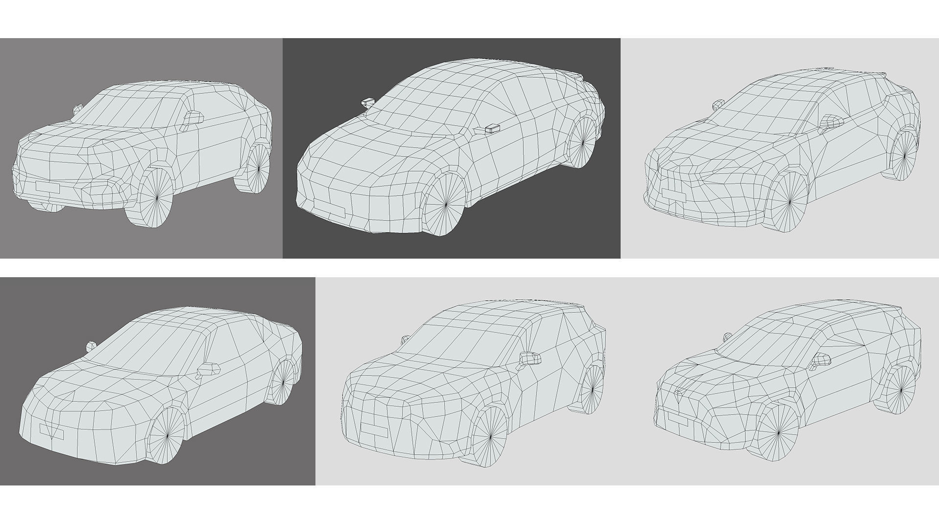 Low-Poly Car Pack 023 - High-Tech Hybrids 3D Model Collection_2