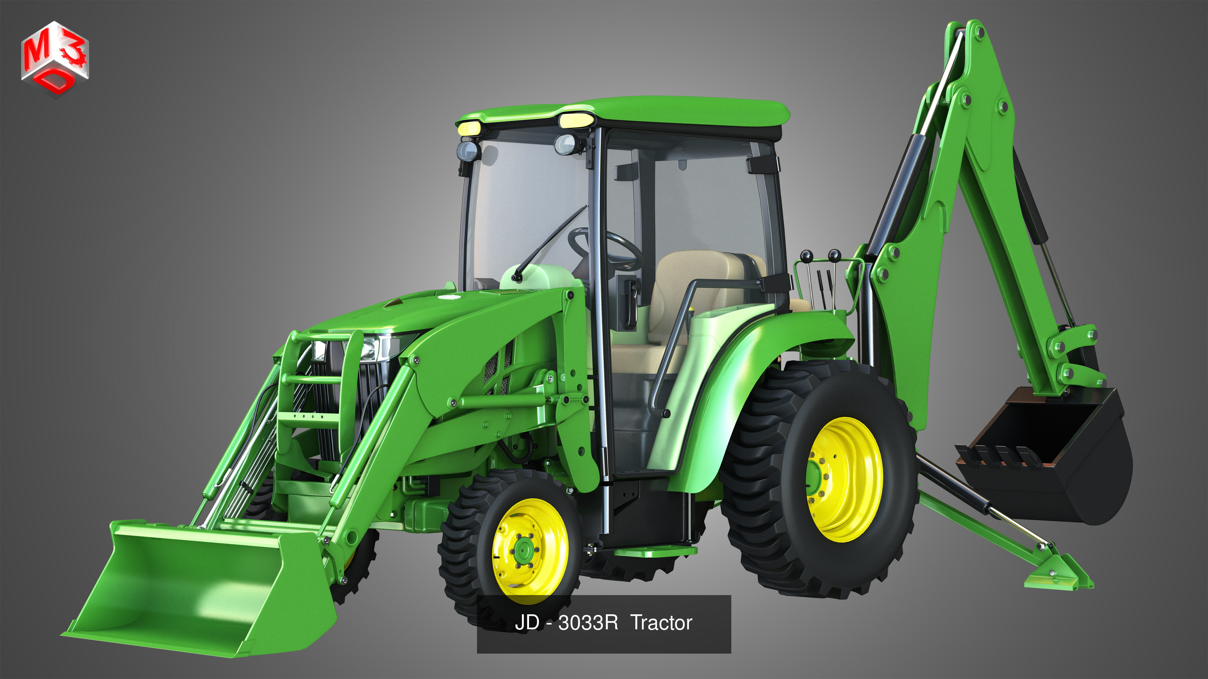 Farming Vehicles and Tools - Package3 - Tractors 3D Model Collection_19