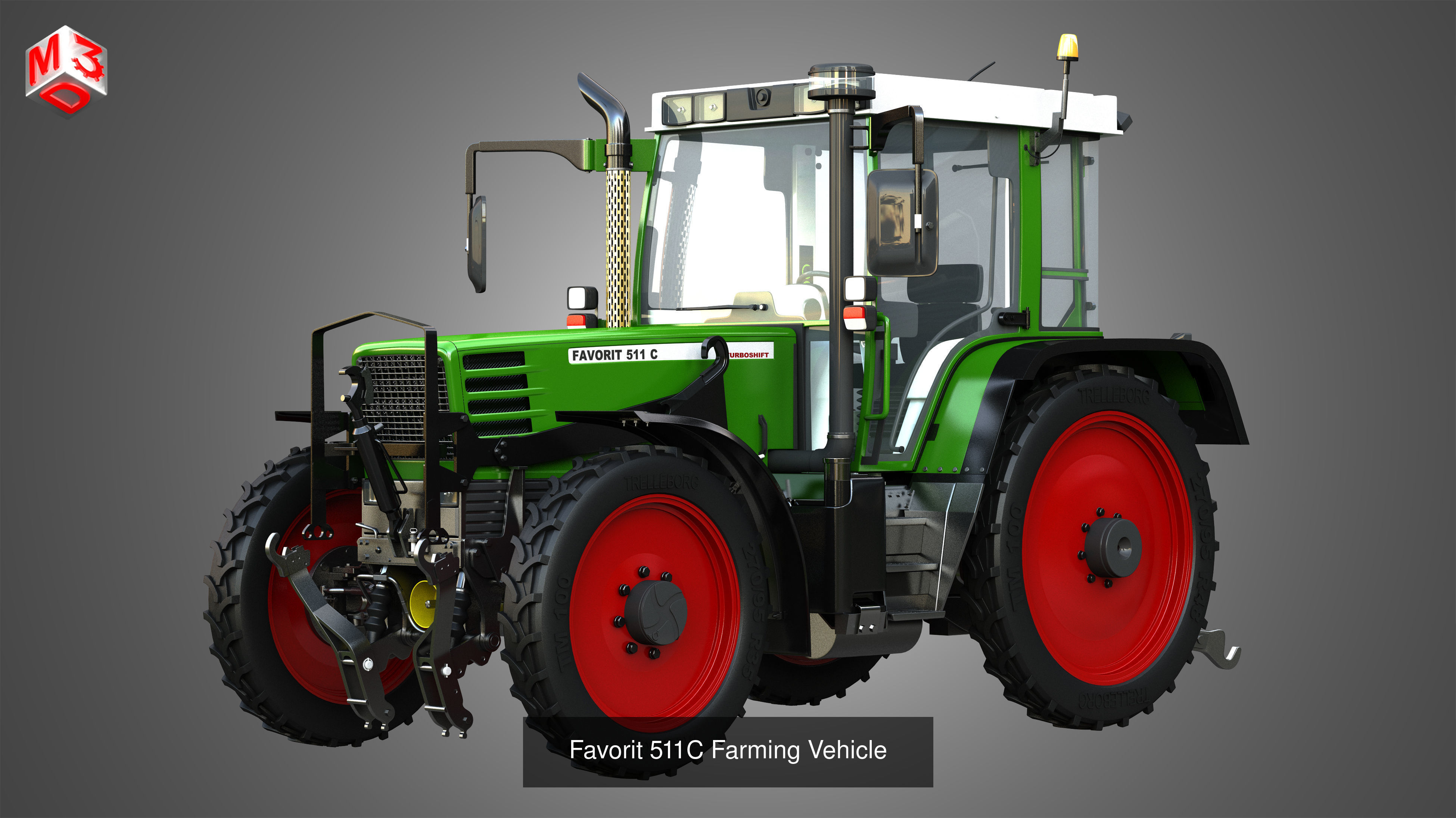 Farming Vehicles and Tools - Package3 - Tractors 3D Model Collection_23