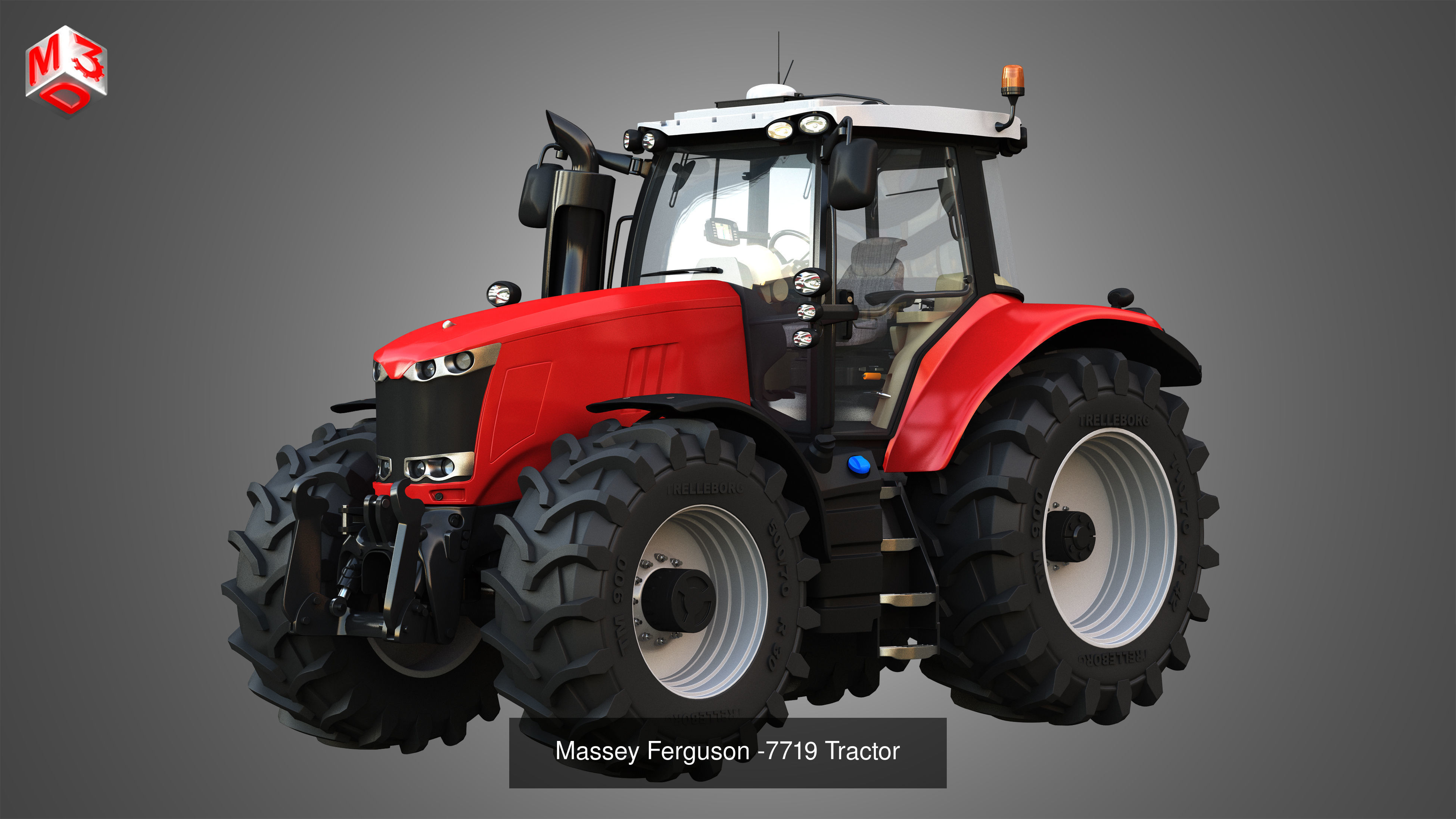 Farming Vehicles and Tools - Package3 - Tractors 3D Model Collection_27