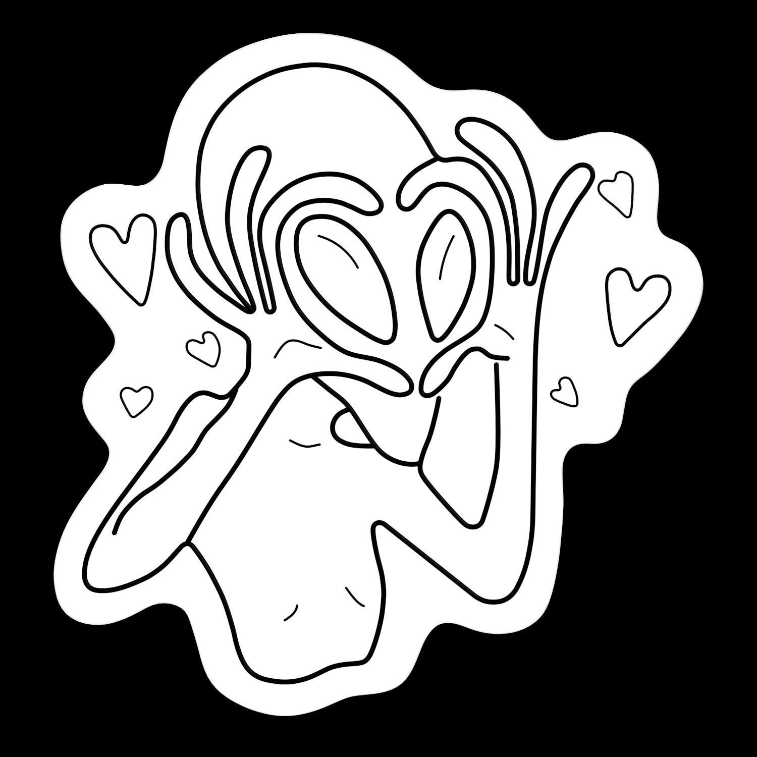 Alien In Love Neon Sign 3D model_2