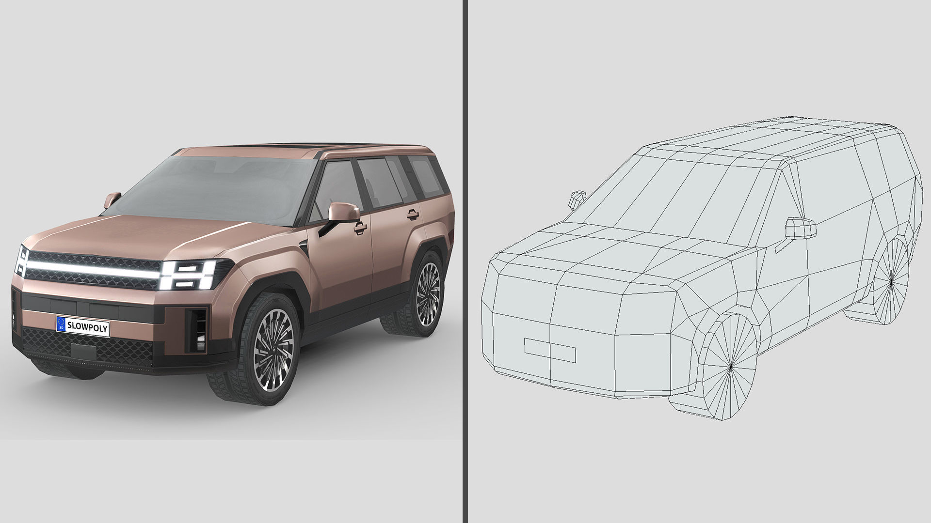 Low-Poly Car Pack 025 - Family SUV Pack 3D Model Collection_3