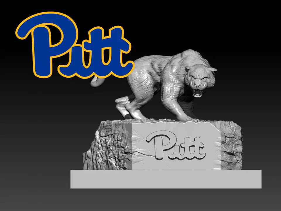 NCAA - PITTSBURGH PANTHERS FOOTBALL MASSCOT STATUE - 3D PRINT 3D print model_0