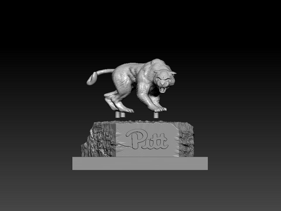 NCAA - PITTSBURGH PANTHERS FOOTBALL MASSCOT STATUE - 3D PRINT 3D print model_2
