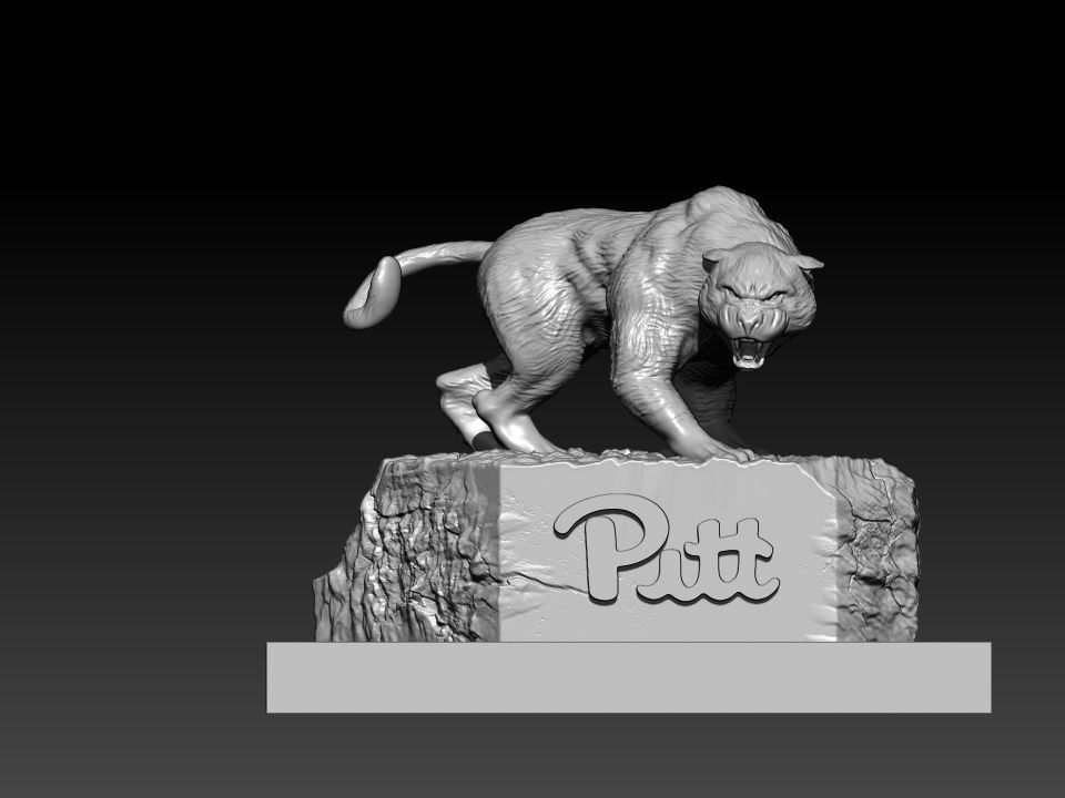 NCAA - PITTSBURGH PANTHERS FOOTBALL MASSCOT STATUE - 3D PRINT 3D print model_3