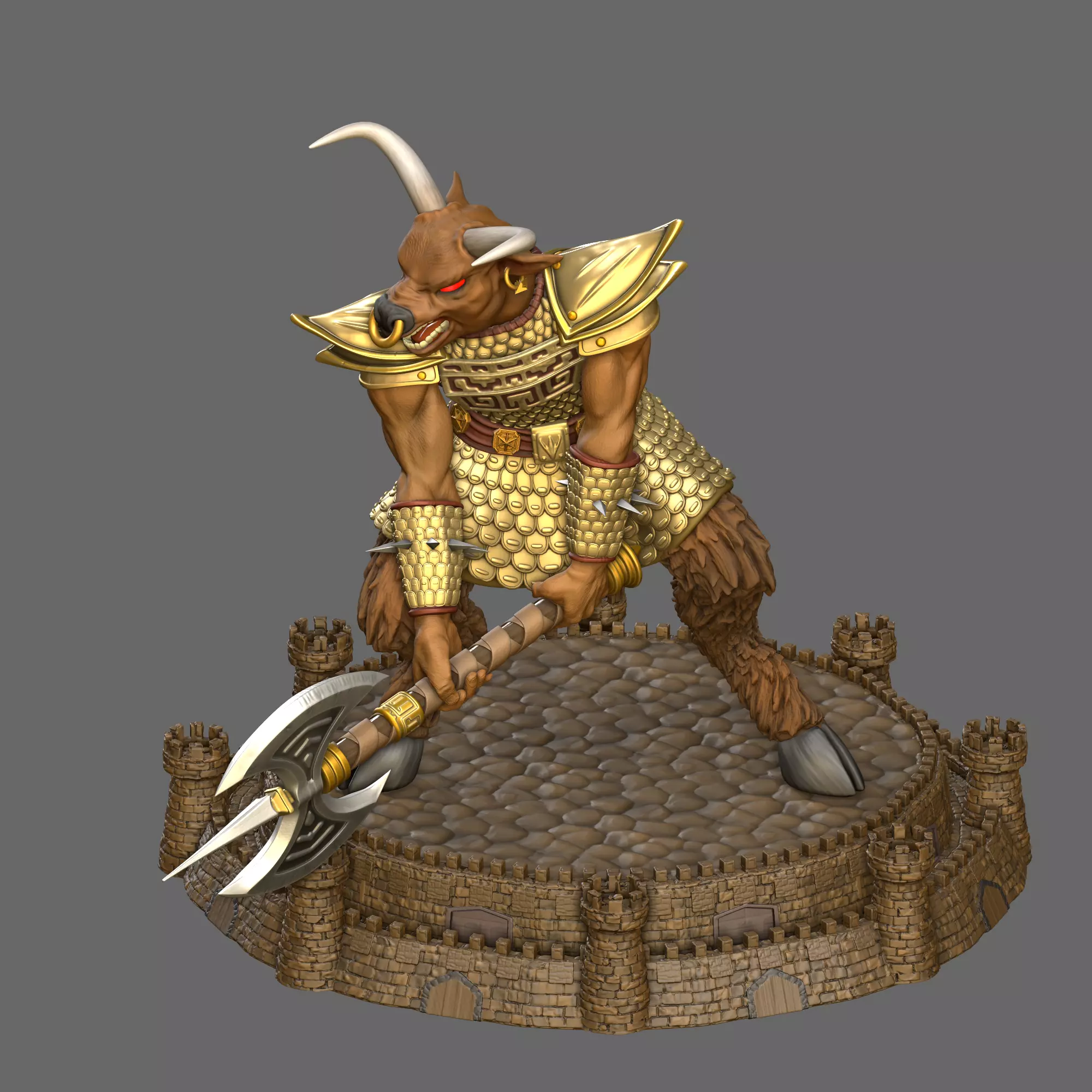 Heroes 3 Minotaur King of Dungeon 3D print model_0