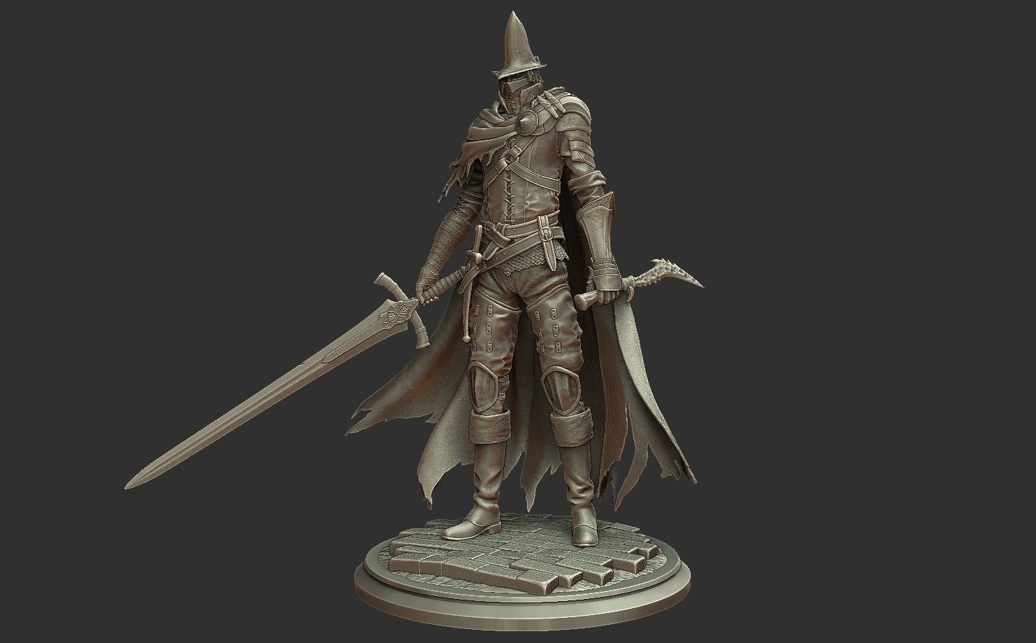 Abyss Watcher - Dark Souls 3 3d Print Statue 3D print model_13