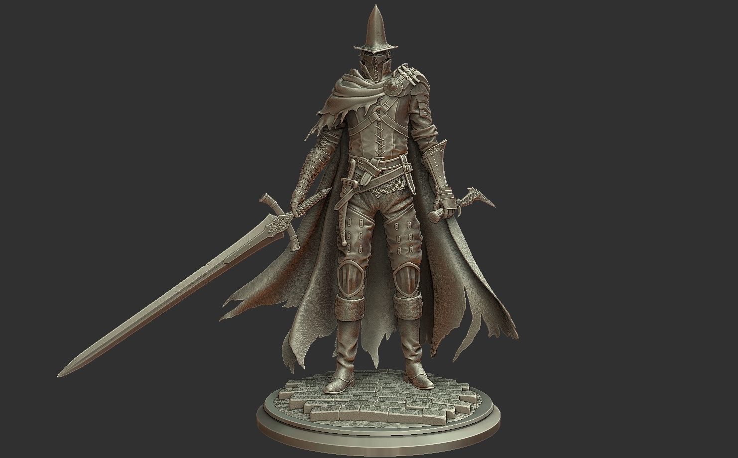 Abyss Watcher - Dark Souls 3 3d Print Statue 3D print model_12