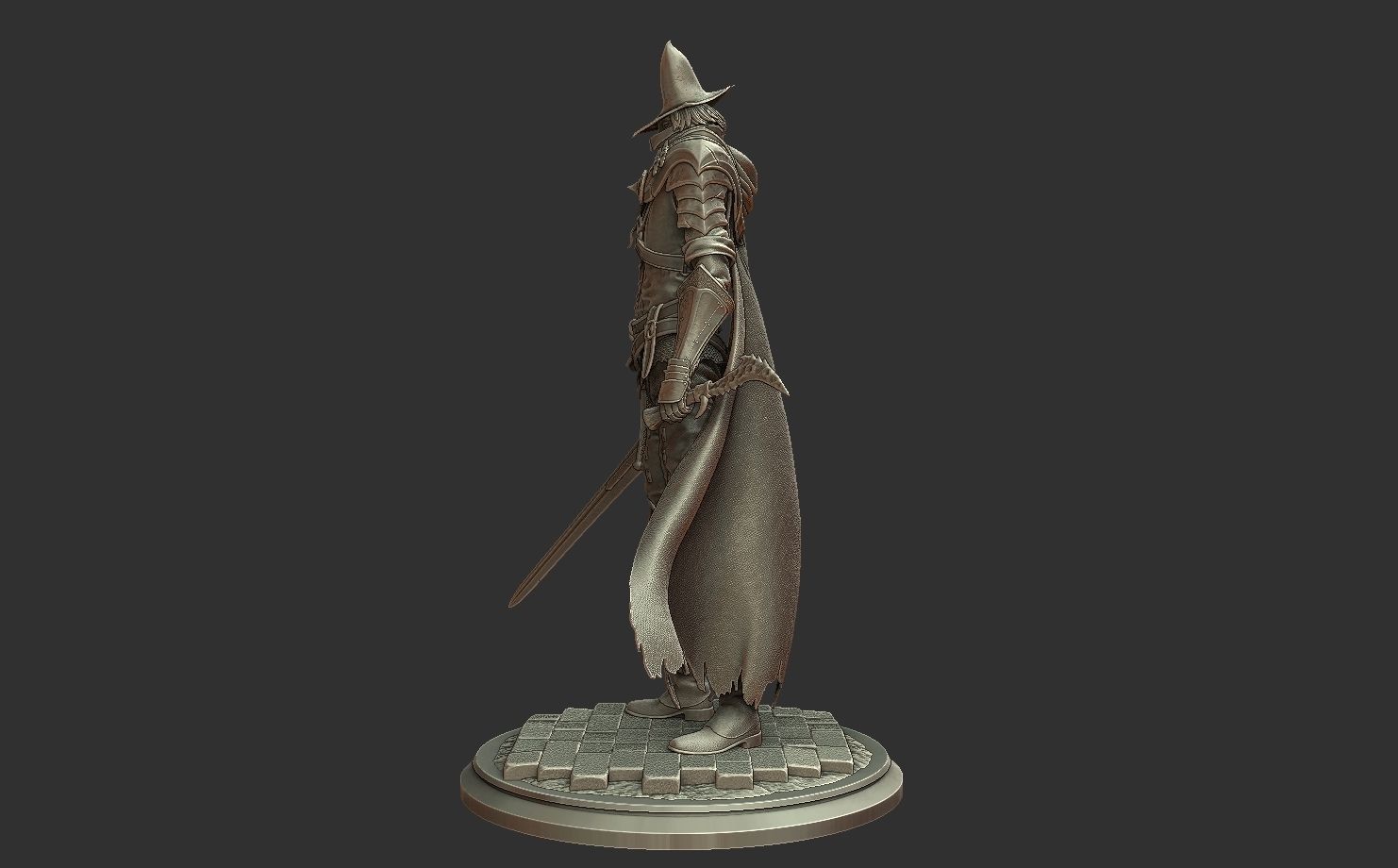Abyss Watcher - Dark Souls 3 3d Print Statue 3D print model_14