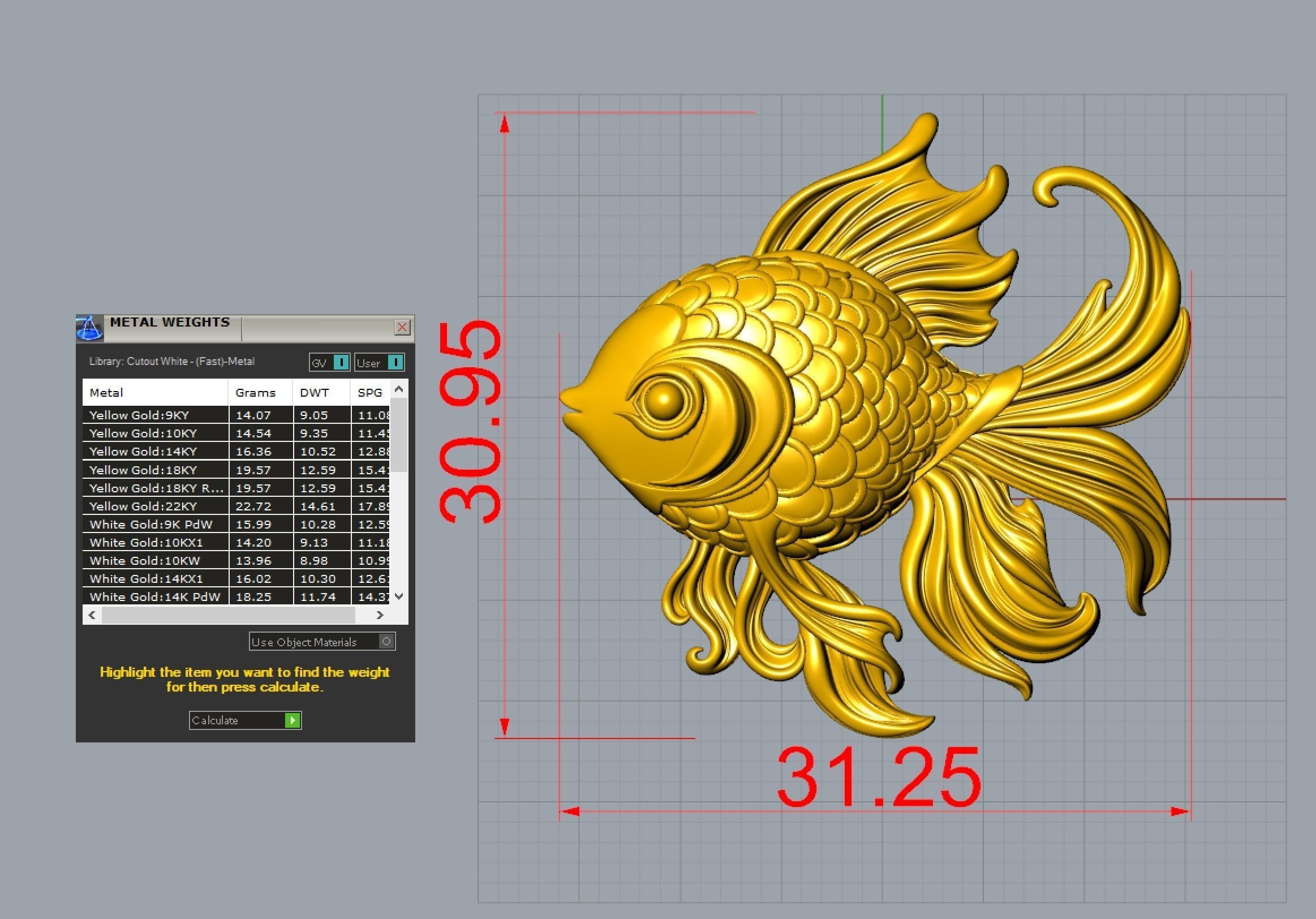Fish Pendant 3D print model_2