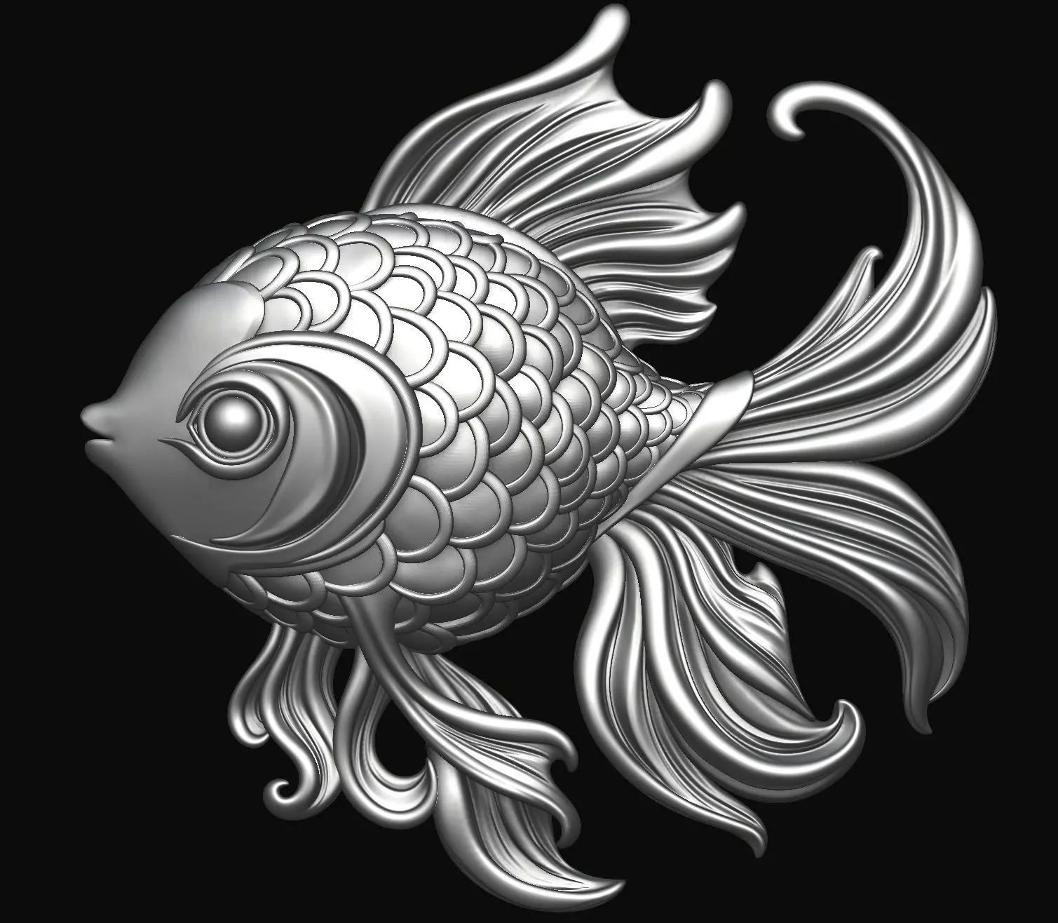 Fish Pendant 3D print model_0