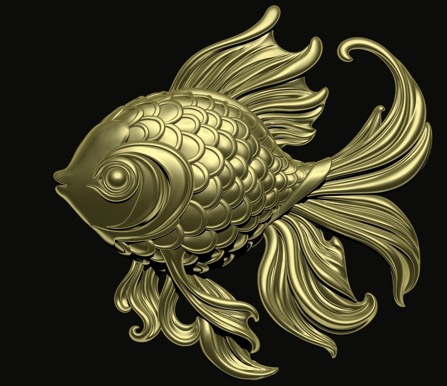 Fish Pendant 3D print model_5