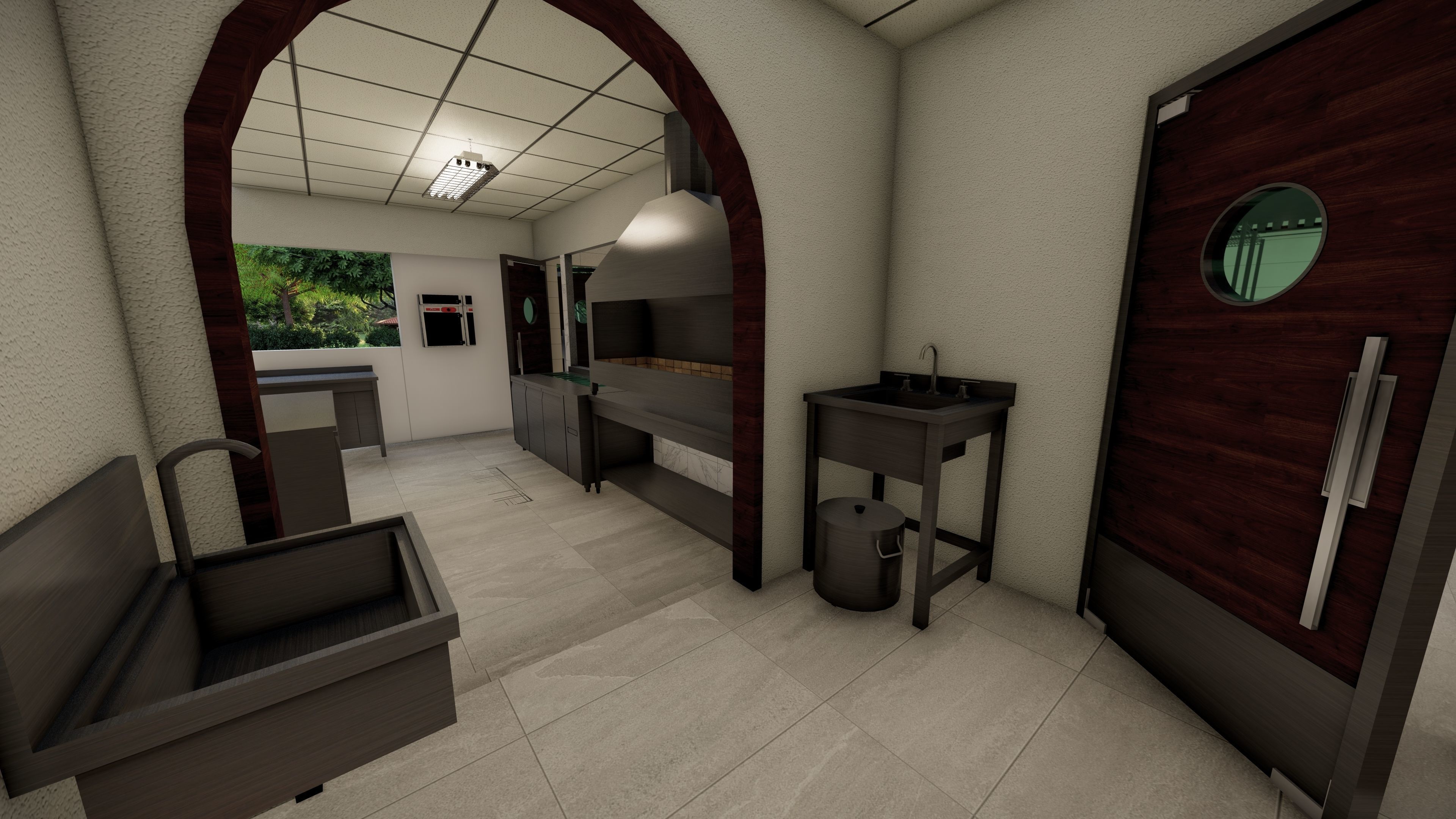 Commercial Restaurant Kitchen Project 3D model_19