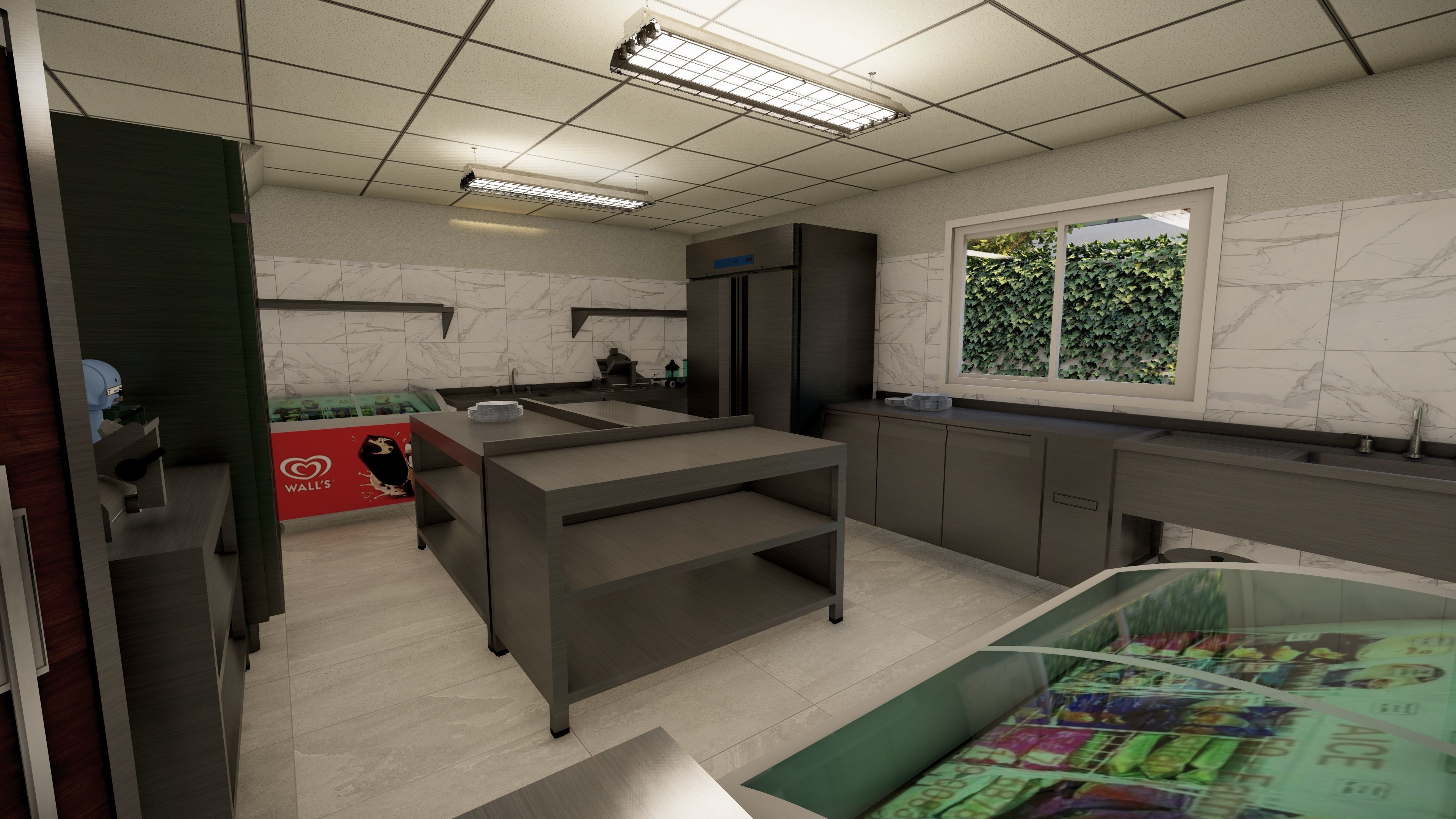 Commercial Restaurant Kitchen Project 3D model_16