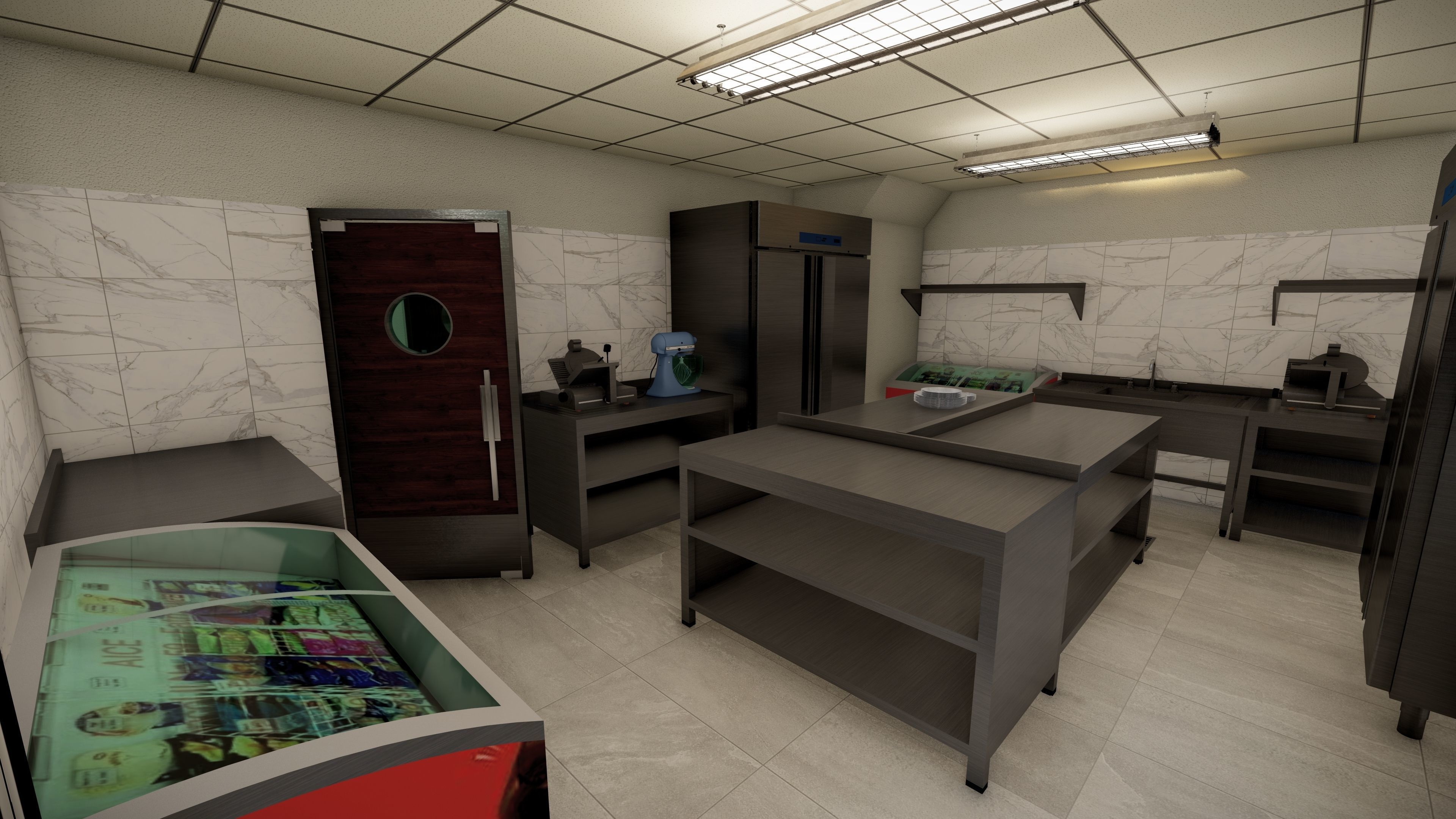 Commercial Restaurant Kitchen Project 3D model_18