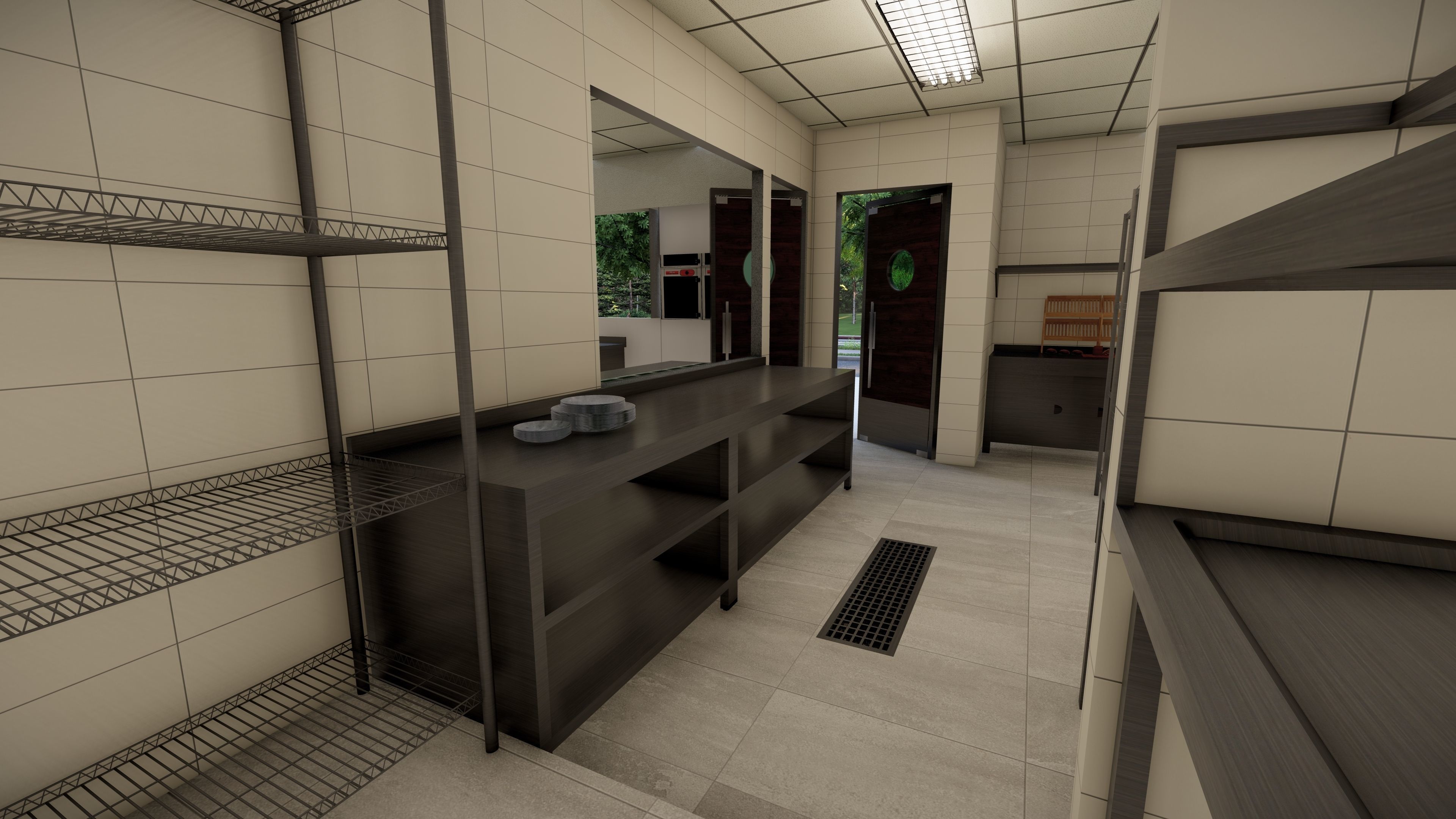 Commercial Restaurant Kitchen Project 3D model_12