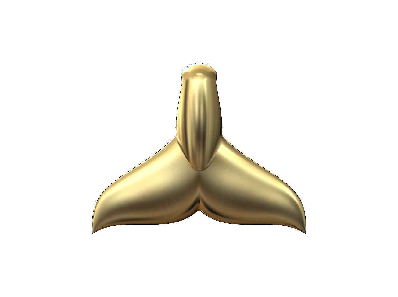 Whale tail pendant charm 3D print model_1