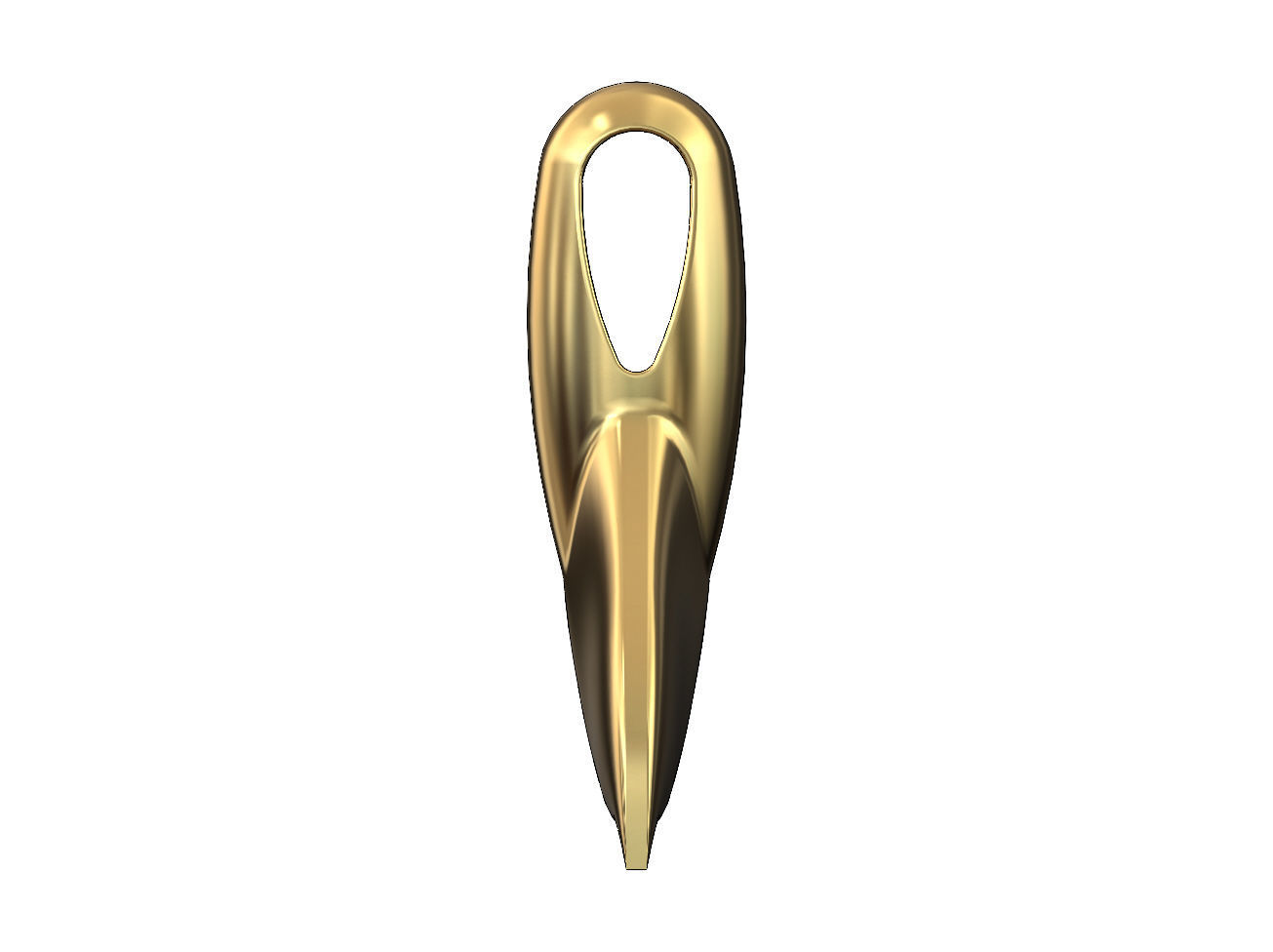 Whale tail pendant charm 3D print model_2