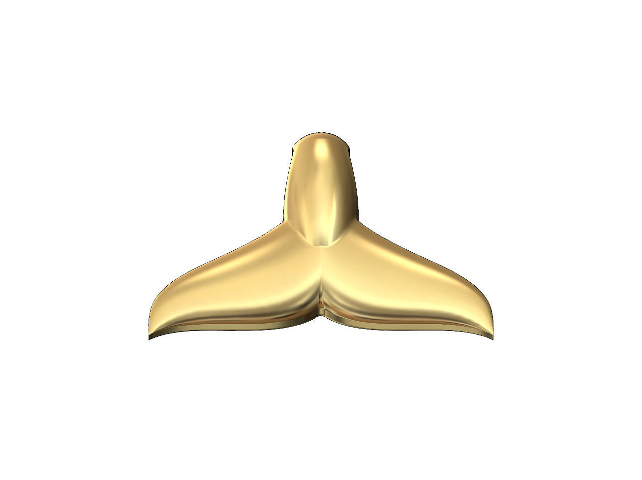 Whale tail pendant charm 3D print model_3