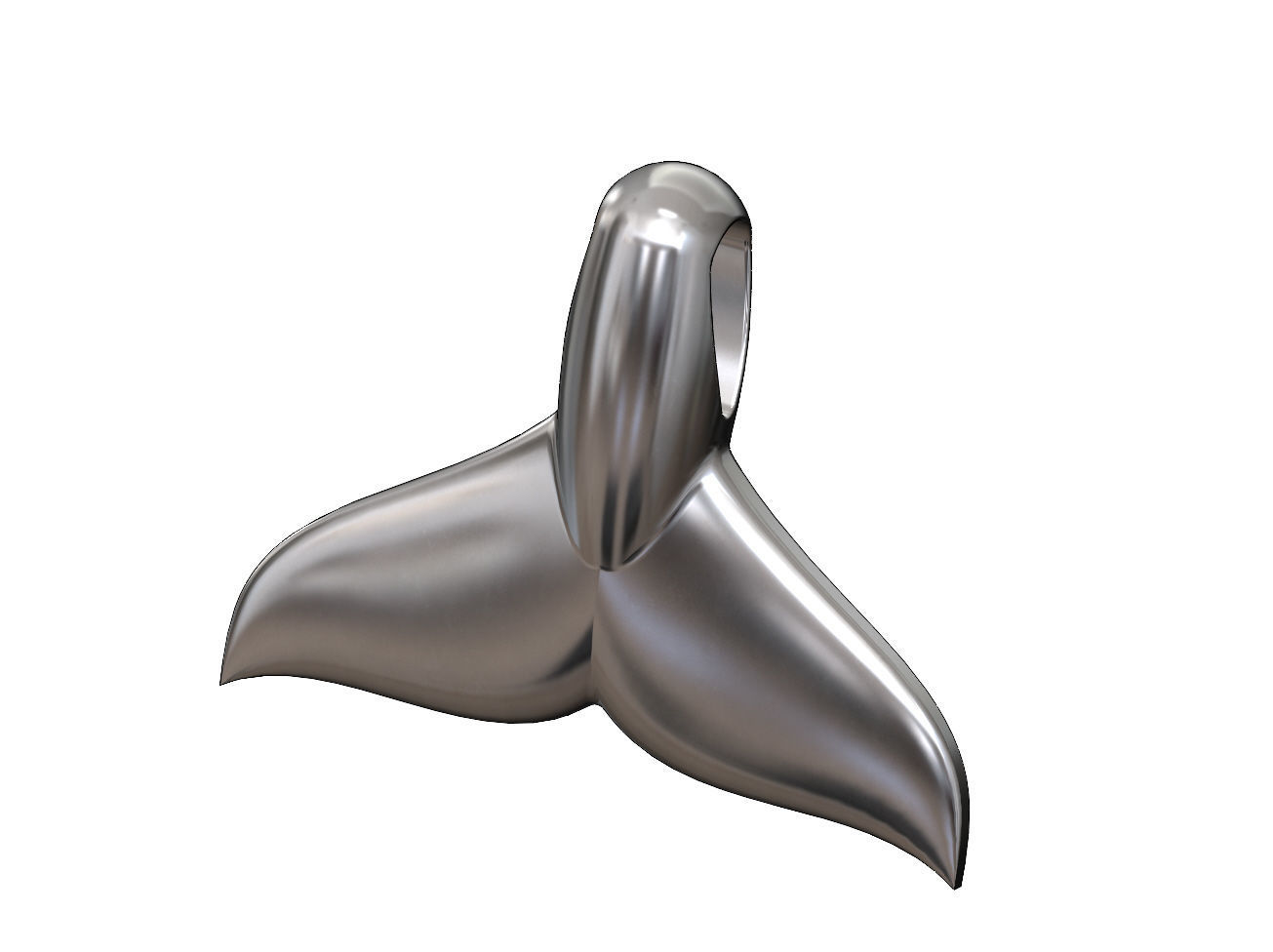 Whale tail pendant charm 3D print model_9