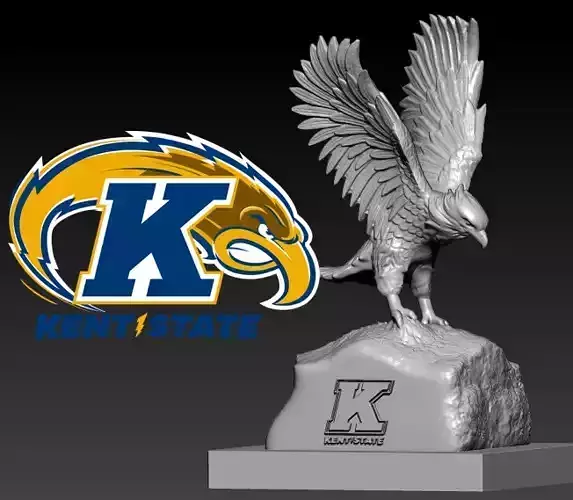 NCCA - KENT STATE GOLDEN FLASHES FOOTBALL MASSCOT STATUE  3D print model