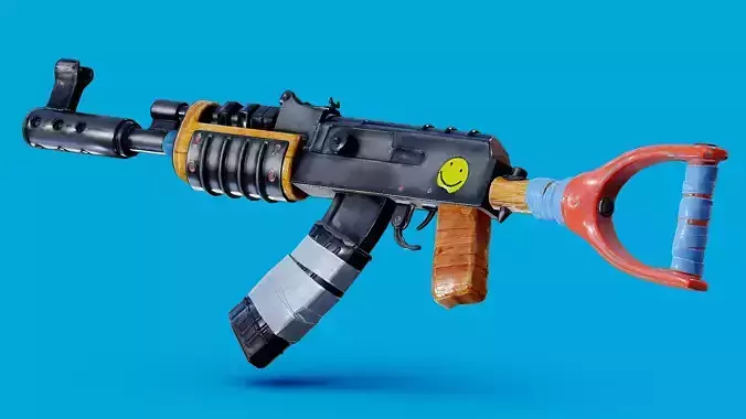 Rust AK Remastered Low-poly 3D model Rust AK Remastered Low-poly 3D model