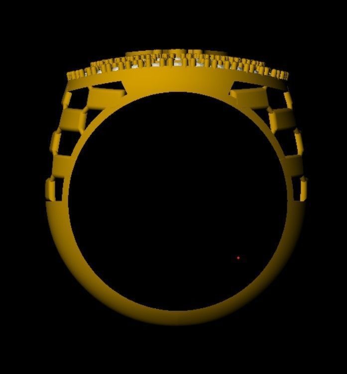 Khanda Diamond MENS RING 3D print model_2