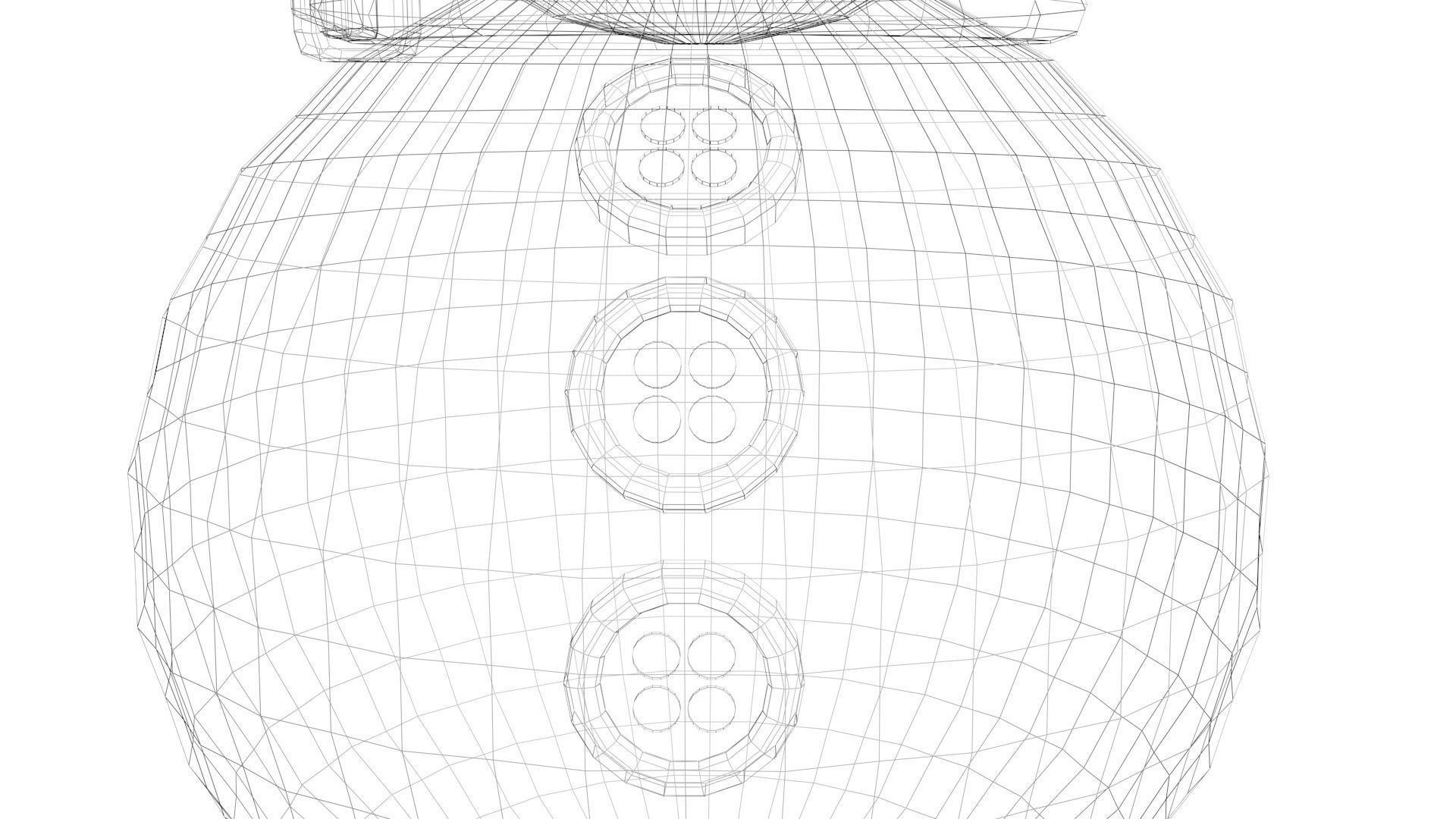 Low Poly Game Ready Snowman Low-poly 3D model_24