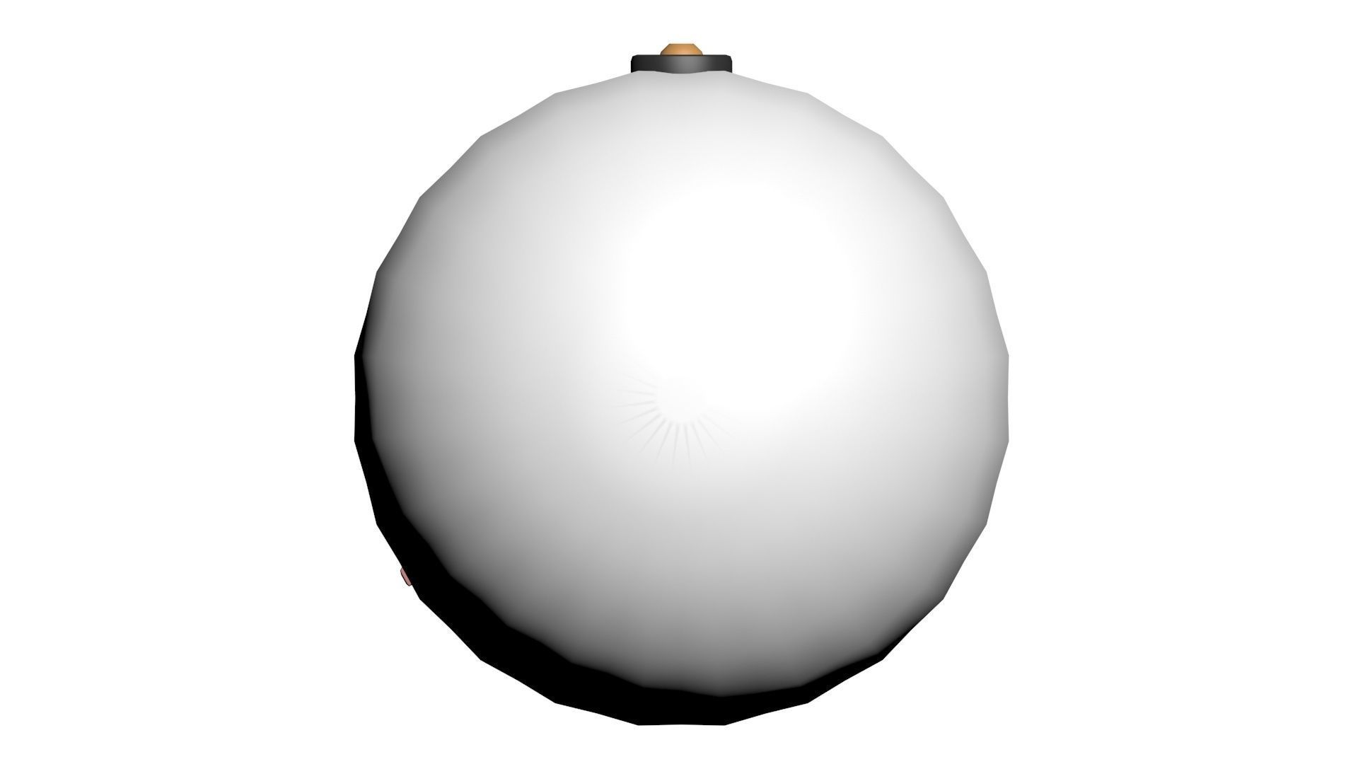 Low Poly Game Ready Snowman Low-poly 3D model_10