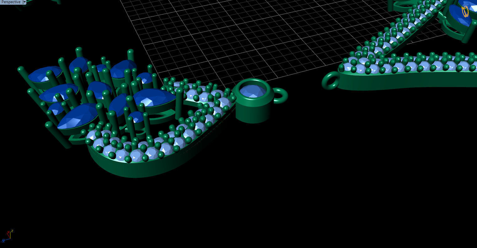 Gorgeous Dangle earrings with marquise gemstones 3D print model_25