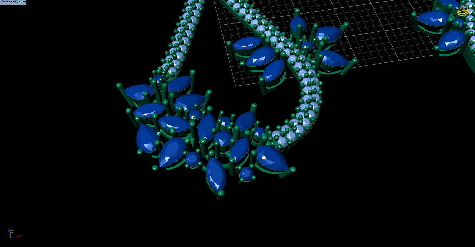 Gorgeous Dangle earrings with marquise gemstones 3D print model_39