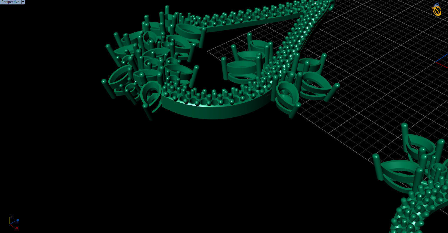 Gorgeous Dangle earrings with marquise gemstones 3D print model_35