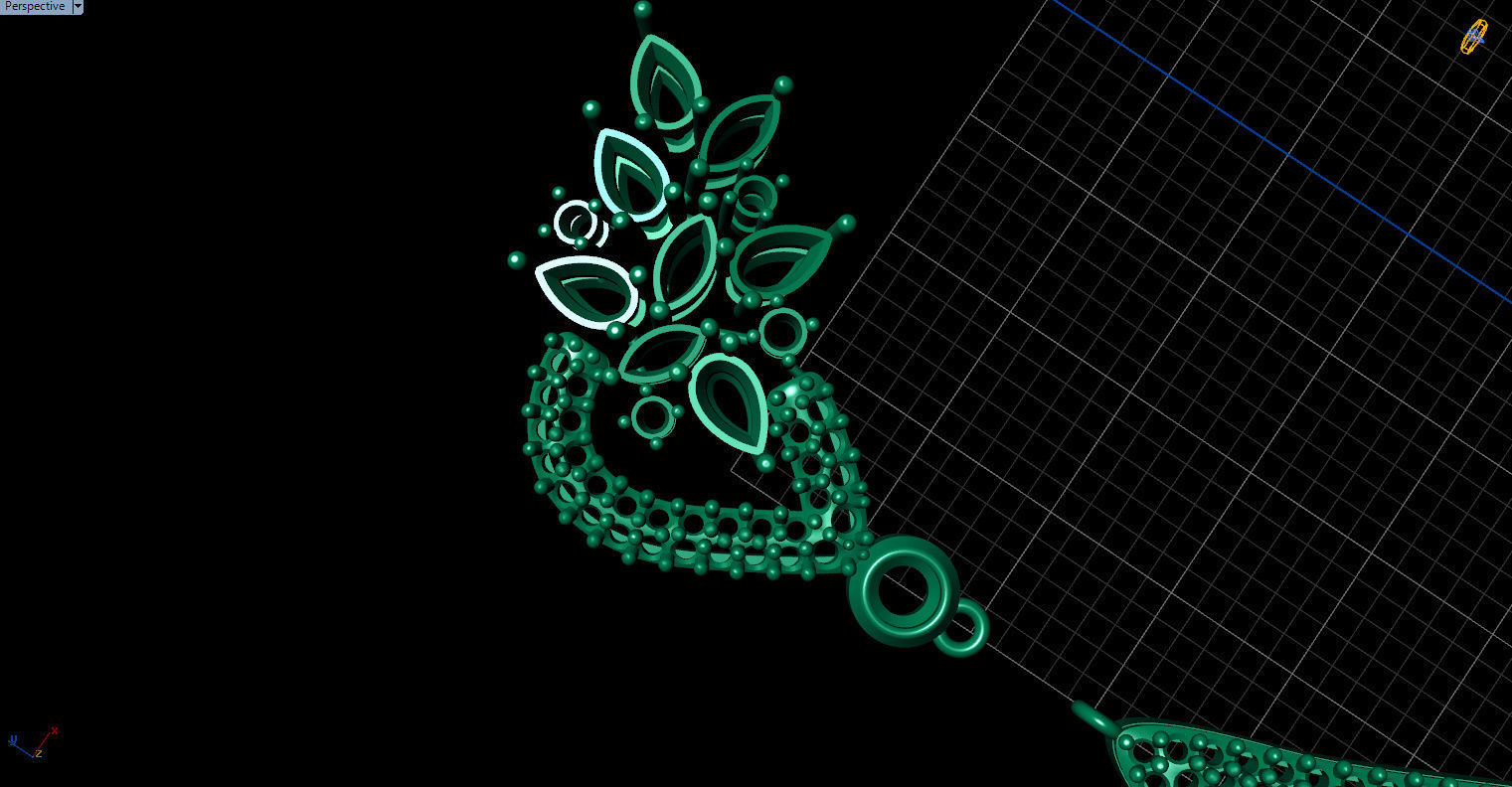 Gorgeous Dangle earrings with marquise gemstones 3D print model_29