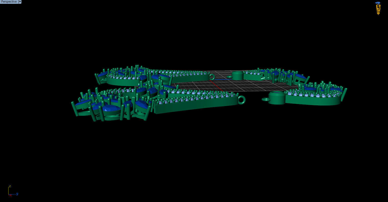 Gorgeous Dangle earrings with marquise gemstones 3D print model_16