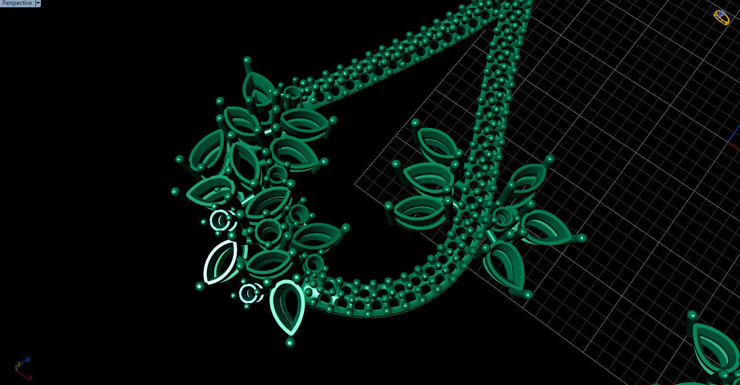 Gorgeous Dangle earrings with marquise gemstones 3D print model_36