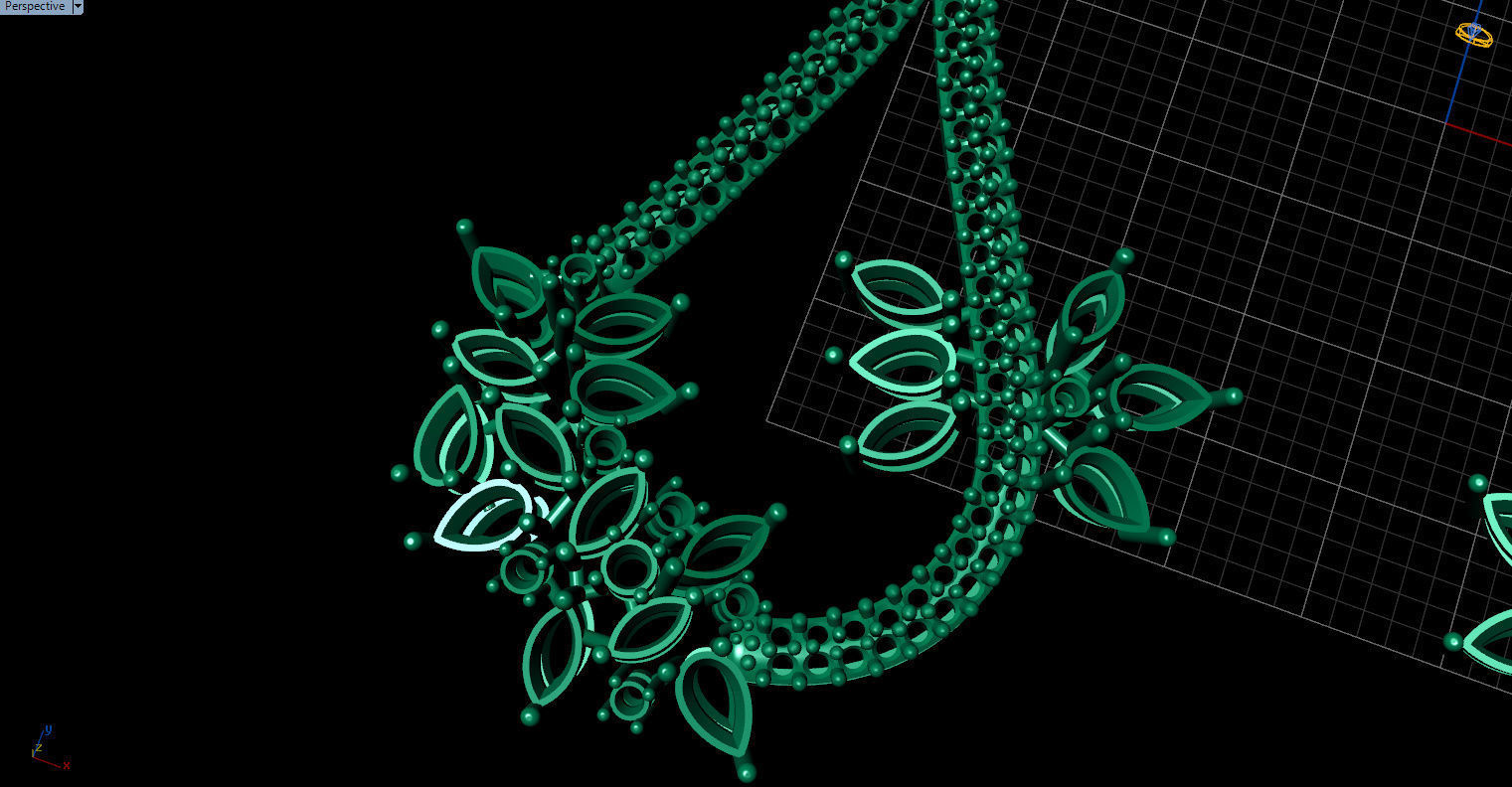 Gorgeous Dangle earrings with marquise gemstones 3D print model_37