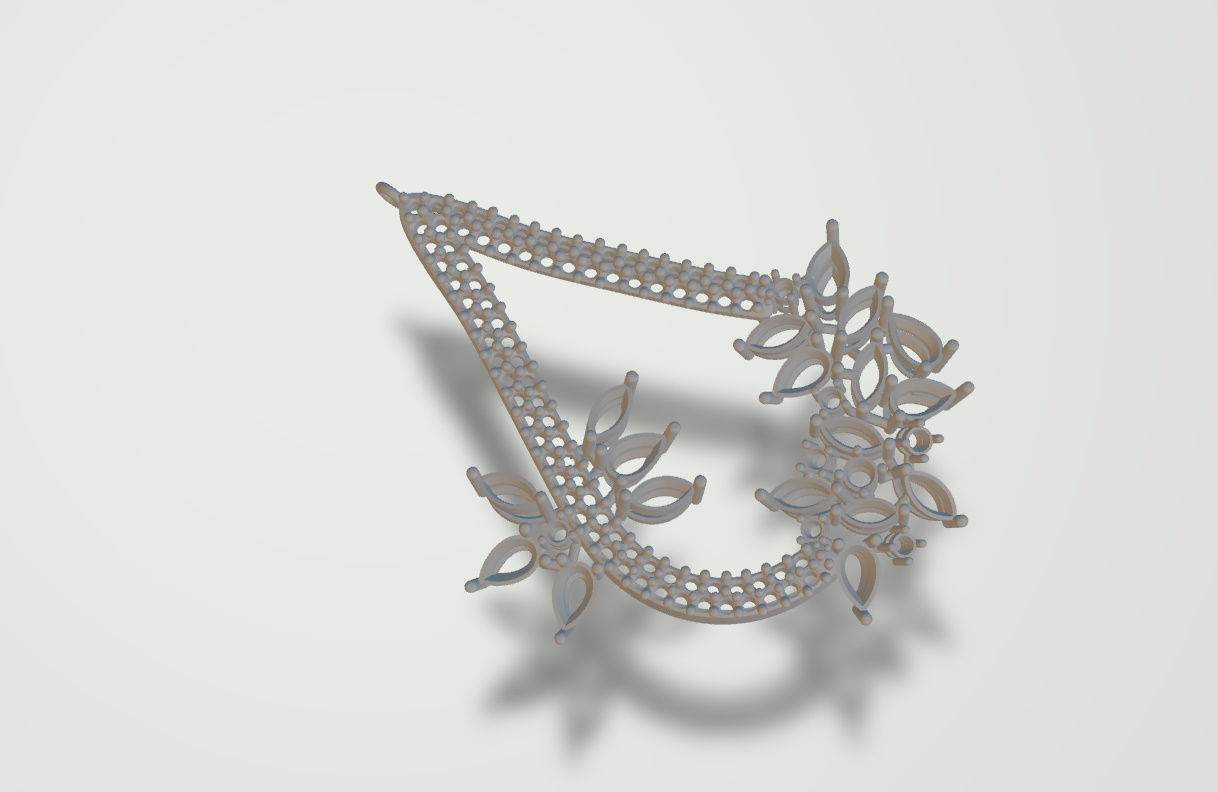 Gorgeous Dangle earrings with marquise gemstones 3D print model_47