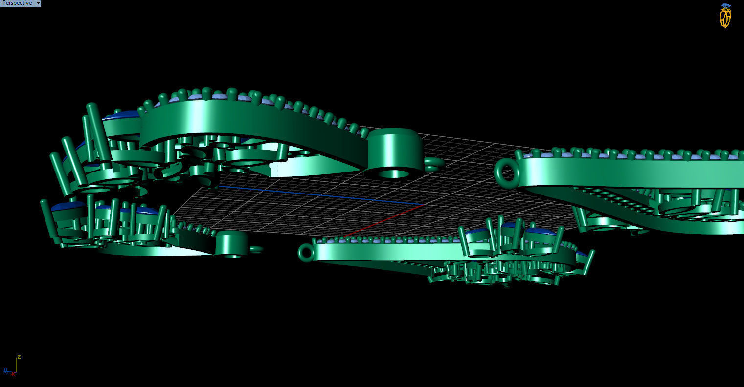 Gorgeous Dangle earrings with marquise gemstones 3D print model_24