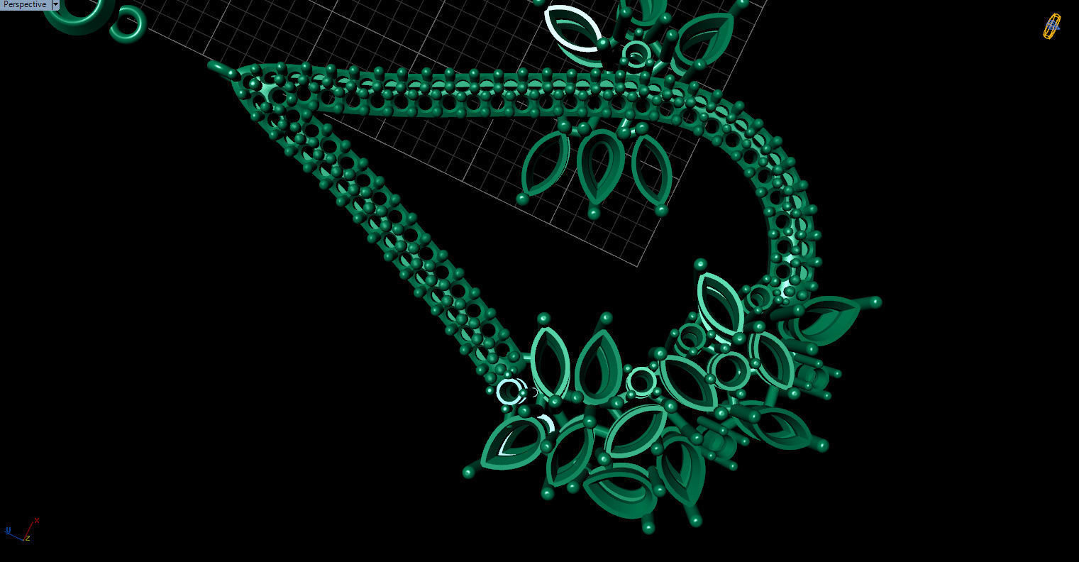 Gorgeous Dangle earrings with marquise gemstones 3D print model_33