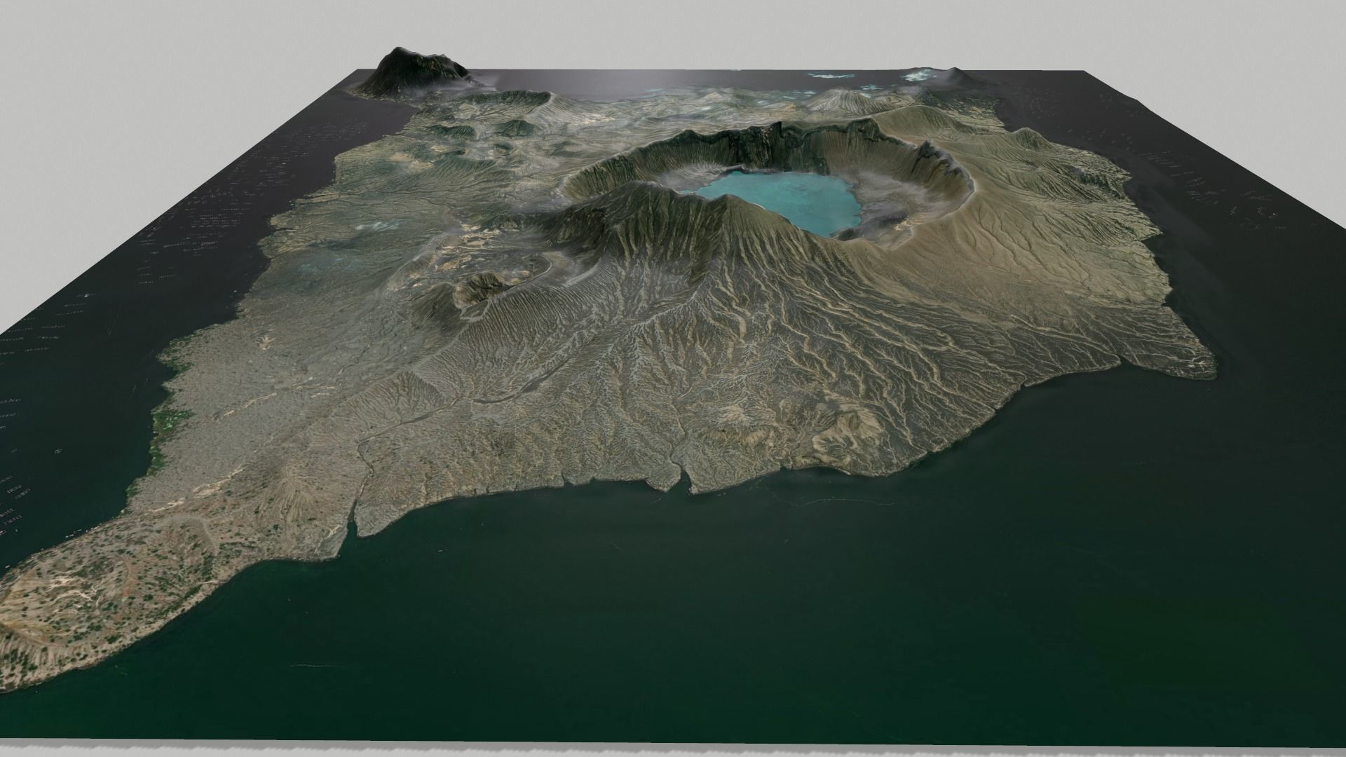 Mountain landscape Taal Volcano 3D model_5
