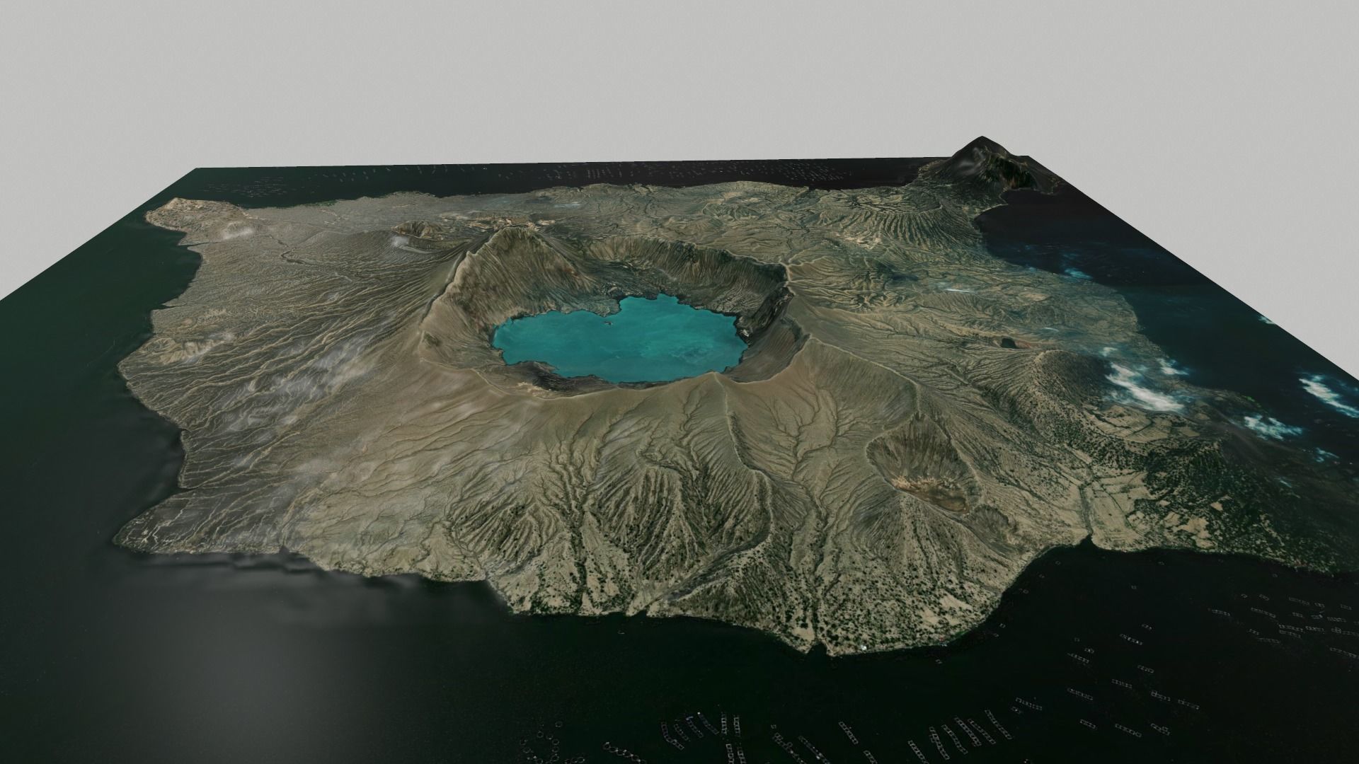 Mountain landscape Taal Volcano 3D model_8