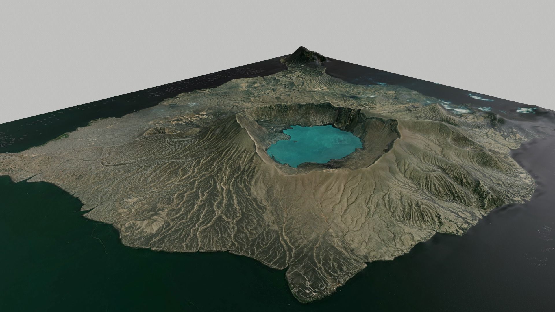 Mountain landscape Taal Volcano 3D model_7